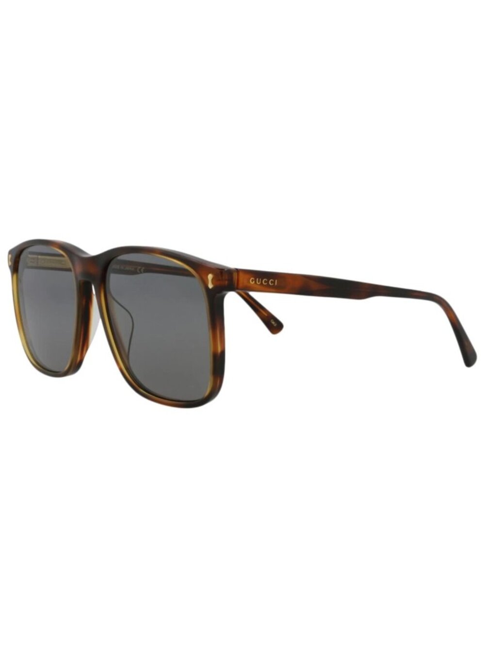 New Gucci Women's Sunglasses Square Rectangle Acetate Frame Mens Havana Havana